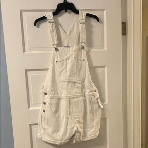 Cream Short Overalls